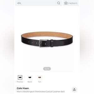 Cole Haan:Men’s Washington Perforated Casual Leather belt